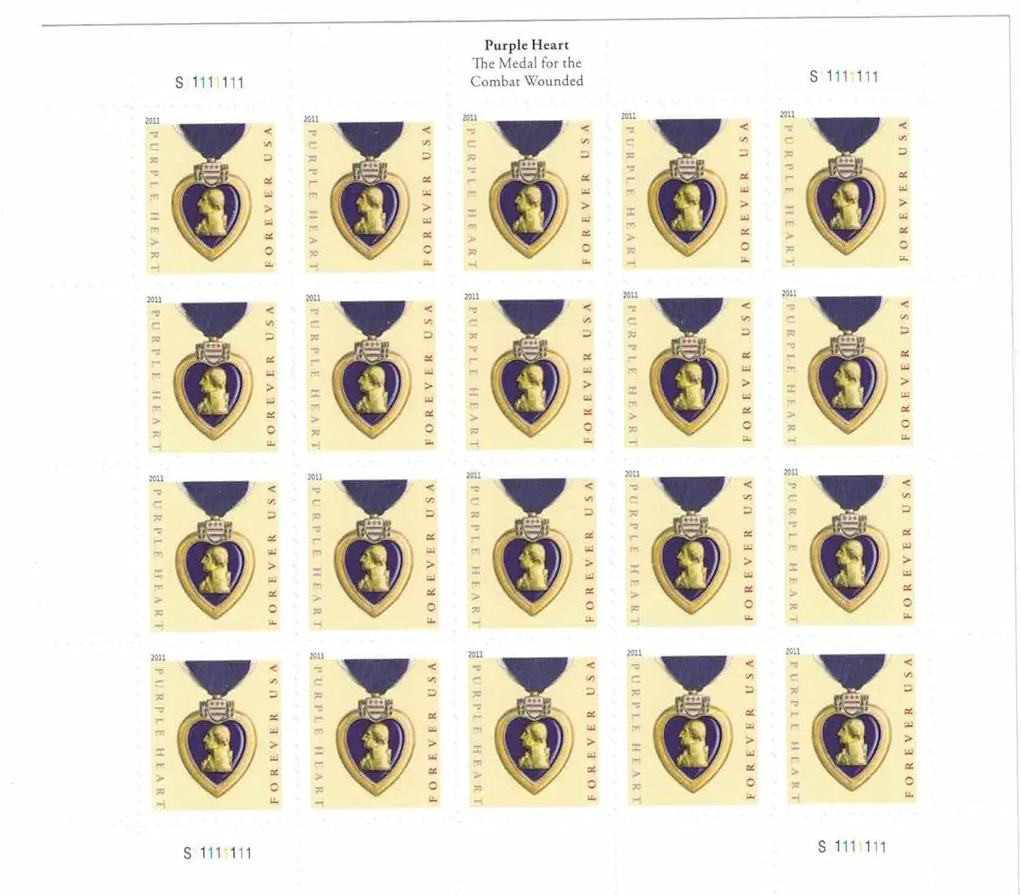2019 USa Forever Purple Heart Forever Stamps