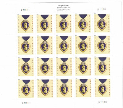 2019 USa Forever Purple Heart Forever Stamps