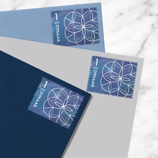 2024 USa Forever $1 Floral Geometry Stamps