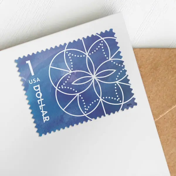 2024 USa Forever $1 Floral Geometry Stamps