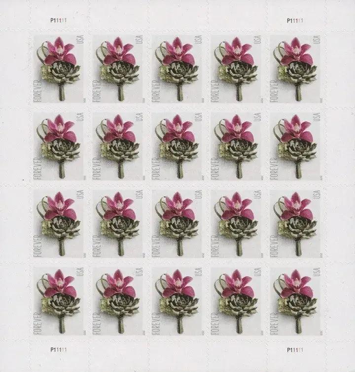 2020 USa Forever Contemporary Boutonniere Stamps