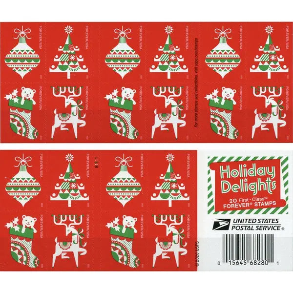 2020 USa Forever Holiday Delights Stamps