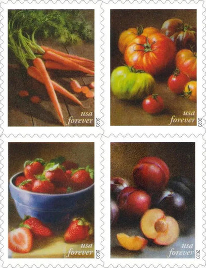 2020 USa Forever Fruits & Vegetables Stamps