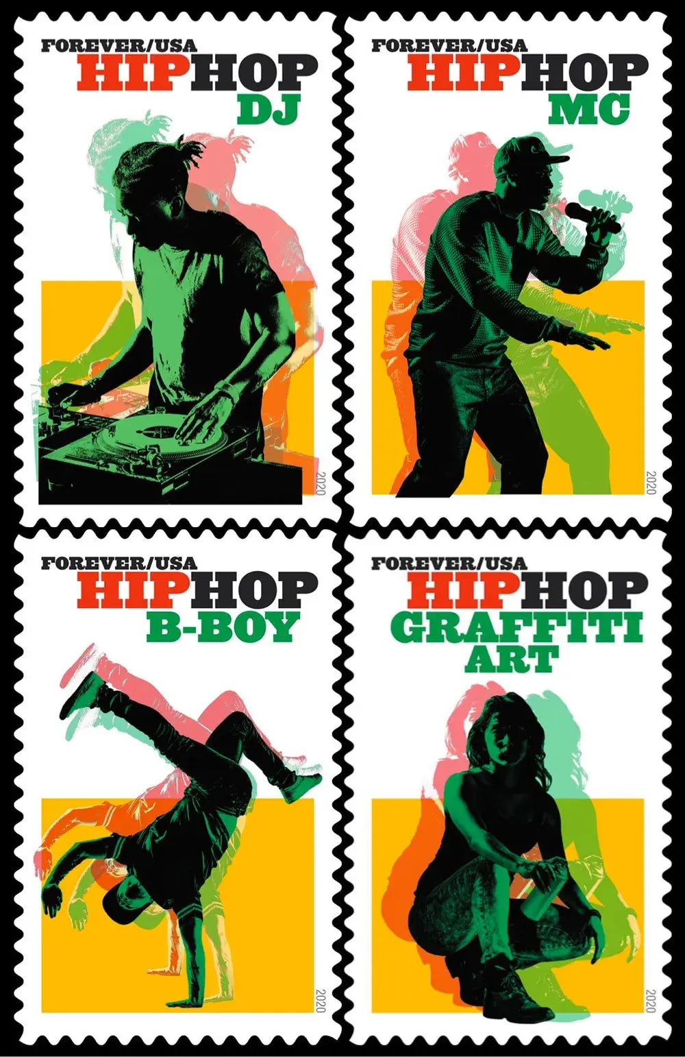 2020 USa Forever Hip Hop First-Class Stamps