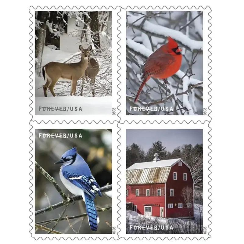 2020 USa Forever Winter Scenes Stamps