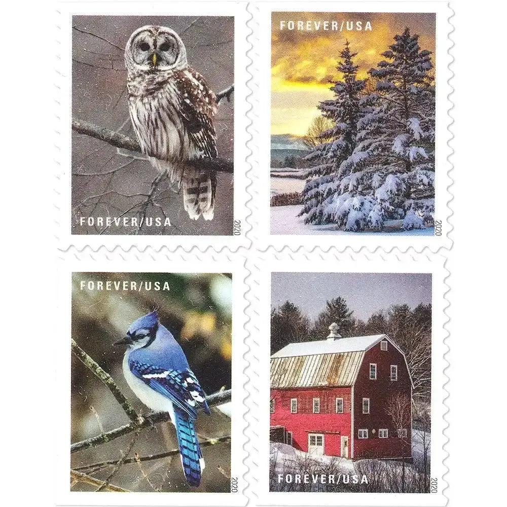 2020 USa Forever Winter Scenes Stamps