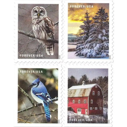 2020 USa Forever Winter Scenes Stamps