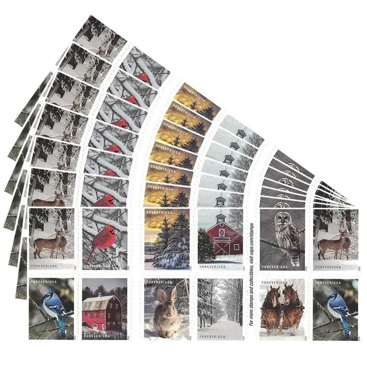 2020 USa Forever Winter Scenes Stamps