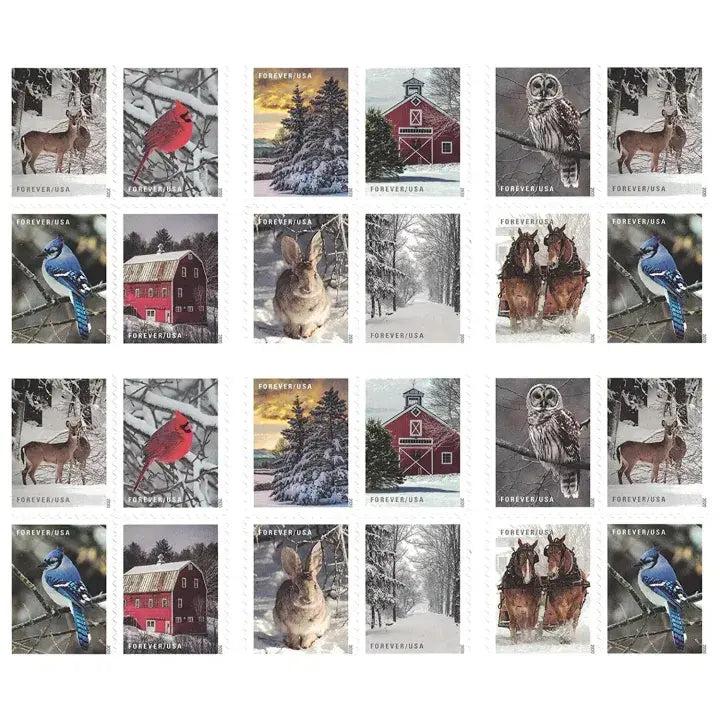 2020 USa Forever Winter Scenes Stamps