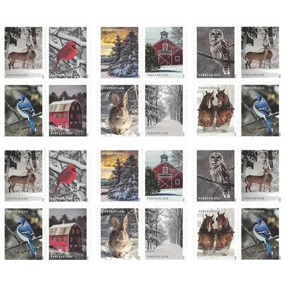 2020 USa Forever Winter Scenes Stamps