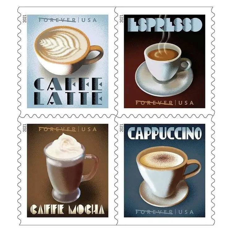 2021 USa Forever Espresso Drinks Coffee Stamps