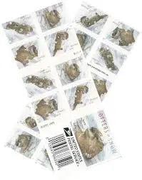 2021 USa Forever Otters in Snow Stamps