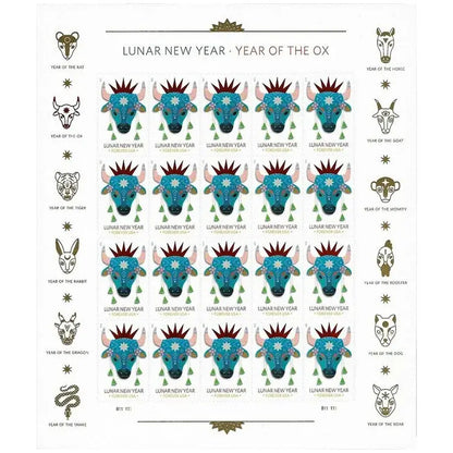 2021 USa Forever Lunar New Year Year Of The Ox Stamps
