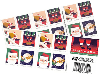 2021 USa Forever A Visit from St Nick Stamps