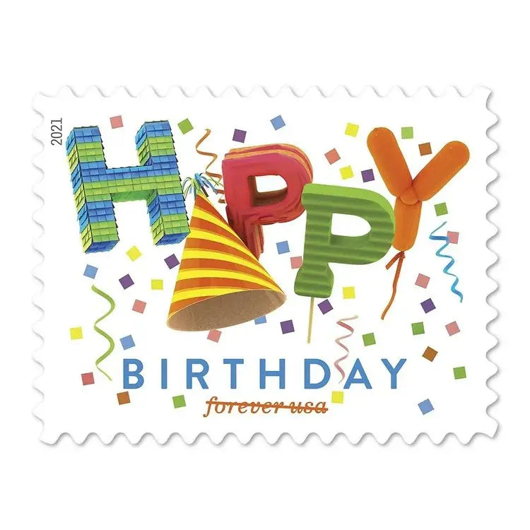 2021 USa Forever Happy Birthday Stamps