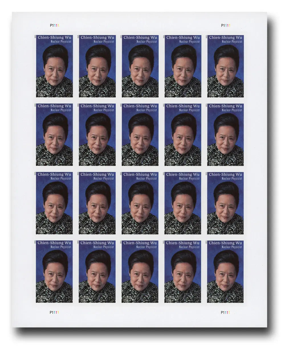 2021 USa Forever Imperforate Chien-Shiung Wu Stamps
