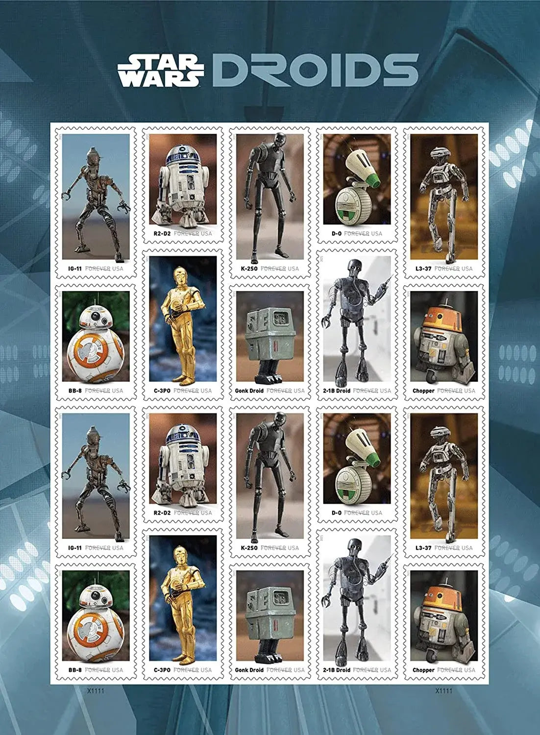 2021 USa Forever Star Wars Droids Stamps