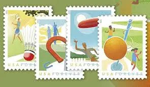 2021 USa Forever Backyard Games Stamps