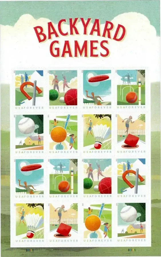 2021 USa Forever Backyard Games Stamps