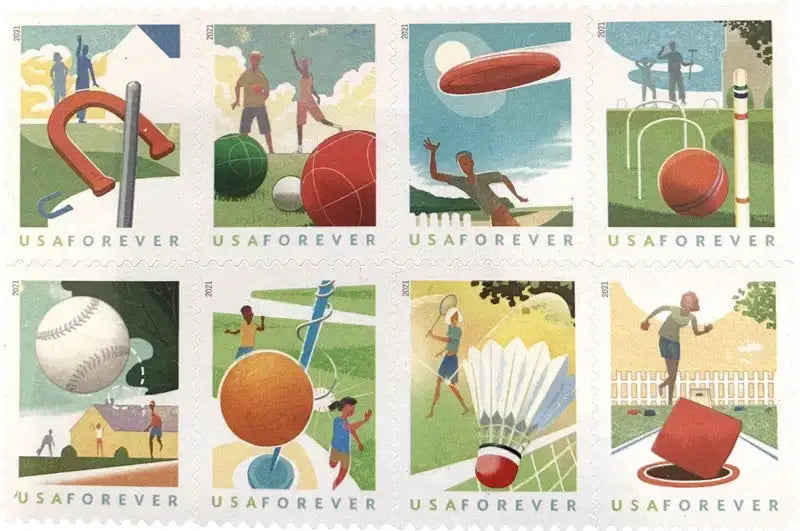 2021 USa Forever Backyard Games Stamps
