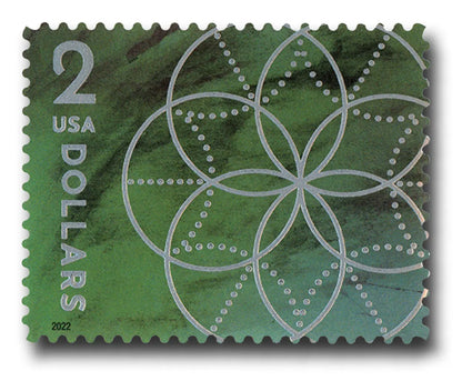 2022 USa Forever two dollar floral geometry stamps
