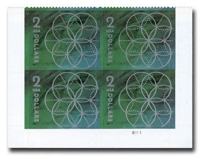 2022 USa Forever two dollar floral geometry stamps
