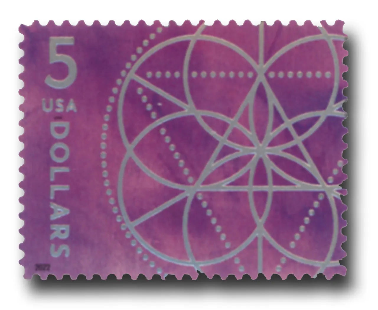 2022 USa Forever 5 dollar floral geometry stamps