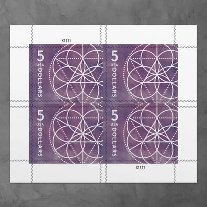 2022 USa Forever $5 Floral Geometry Stamps