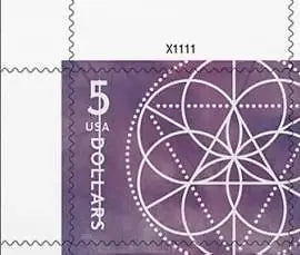 2022 USa Forever 5 dollar floral geometry stamps