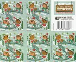 2022 USa Forever Holiday Elves Stamps