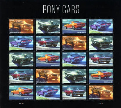 2022 USa Forever PONY CAR 2022 USPS Pony Cars Stamps