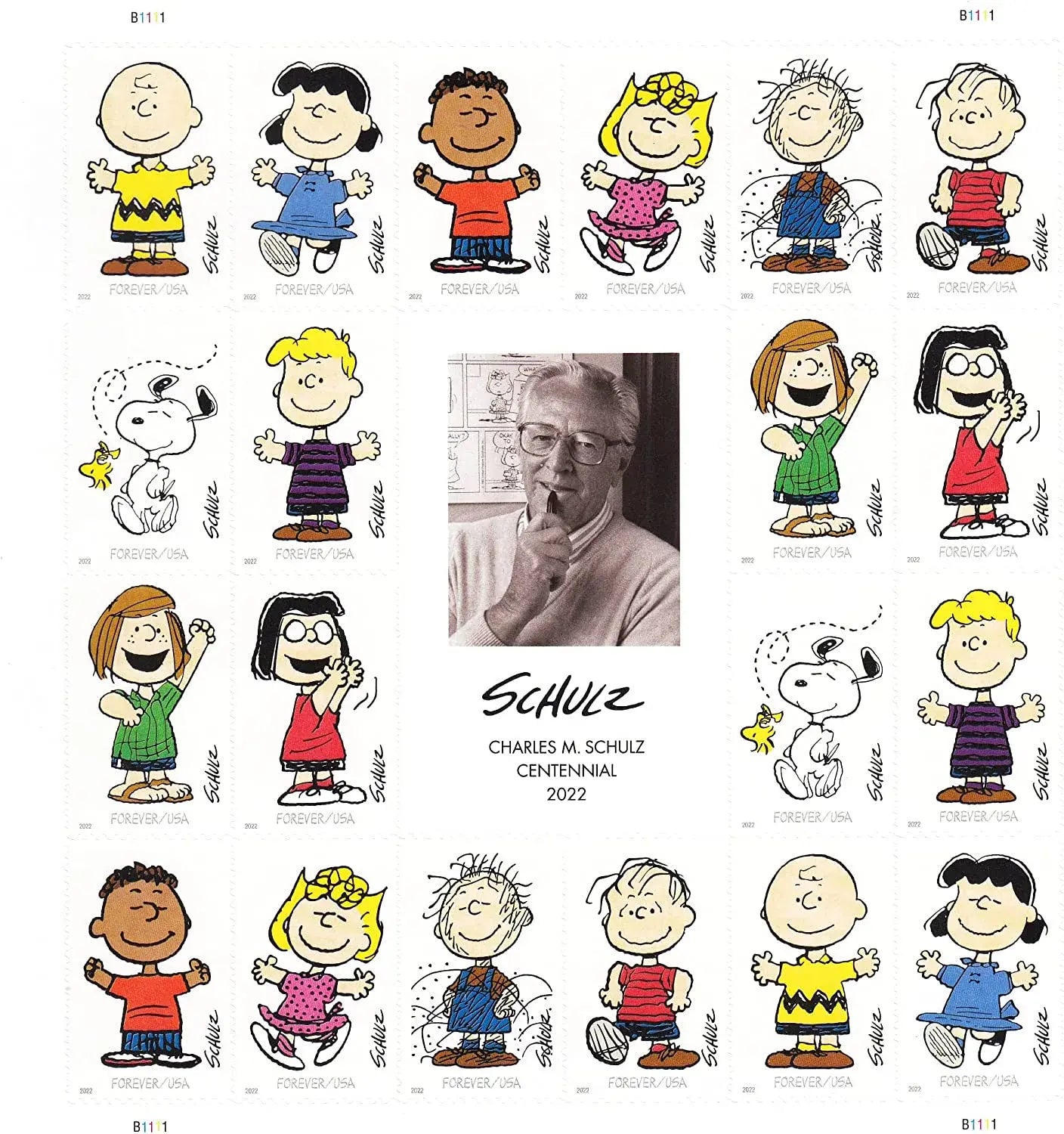 2022 USa Forever Charles M. Schulz Stamps