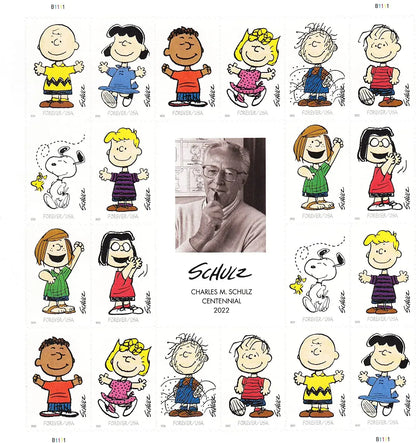 2022 USa Forever Charles M. Schulz Stamps