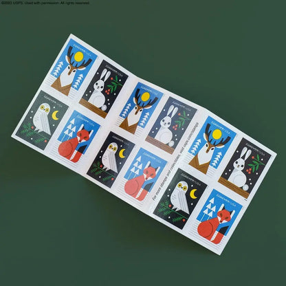 2023 USa Forever Winter Woodland Animals Stamps
