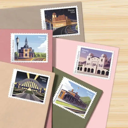 2023 USa Forever Railroad Stations Stamps