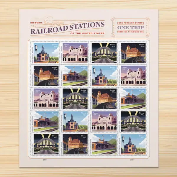 2023 USa Forever Railroad Stations Stamps