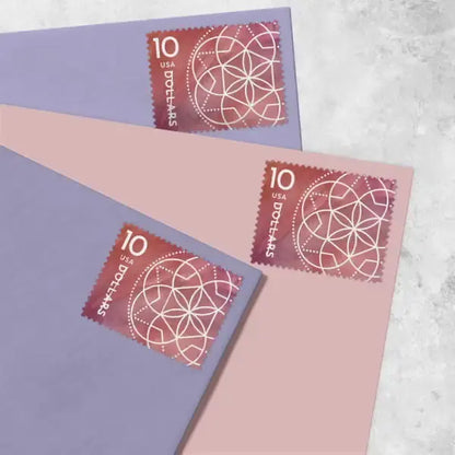 2023 USa Forever 10 Dollar Floral Geometry Stamps