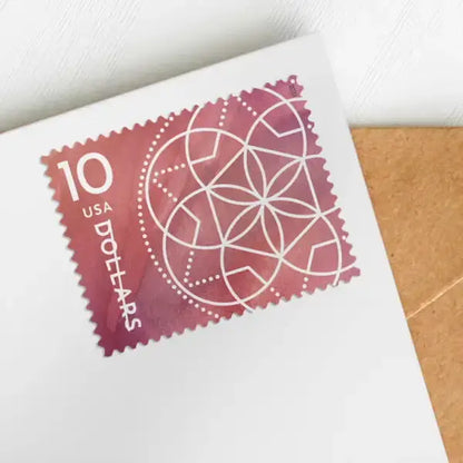 2023 USa Forever 10 Dollar Floral Geometry Stamps