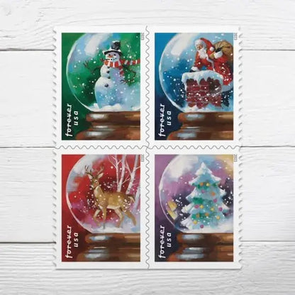 2023 USa Forever Snow Globes Booklet Stamps