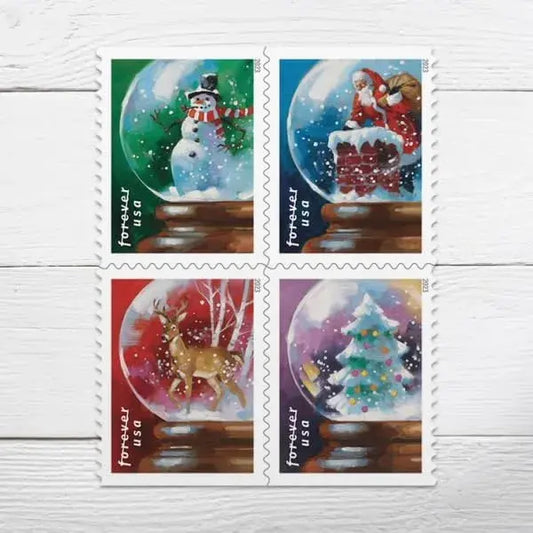 2023 USa Forever Snow Globes Booklet Stamps