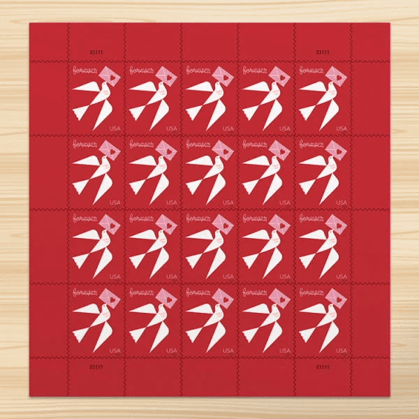 2024 USa Forever Carrier pigeon love stamps