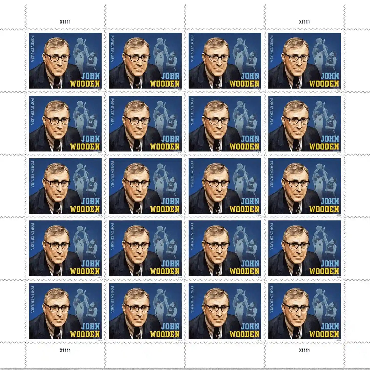 2024 USa Forever John Wooden Stamps