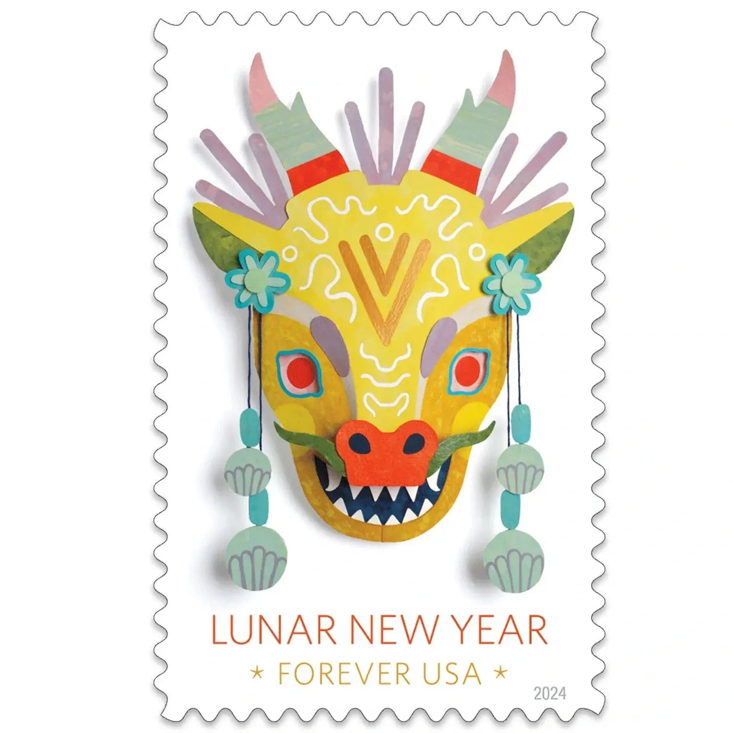 2024 USa Forever Lunar New Year Stamps - the Year of the Dragon