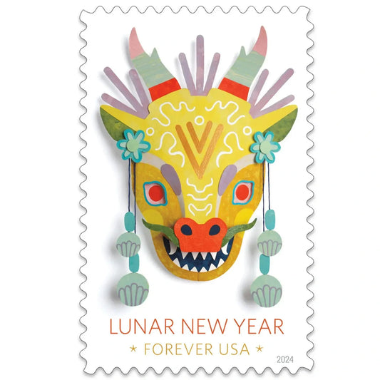 2024 USa Forever Lunar New Year Stamps - the Year of the Dragon