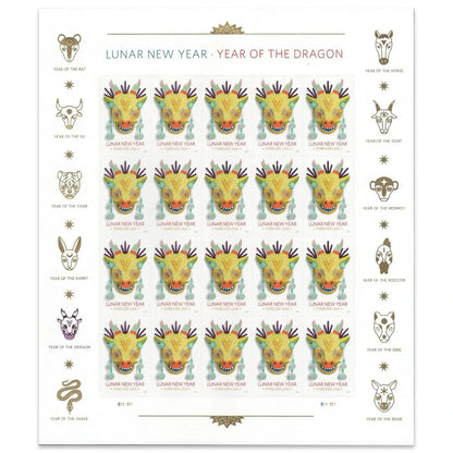2024 USa Forever Lunar New Year Stamps - the Year of the Dragon