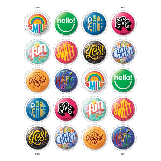 2024 USa Forever Pinback Buttons Stamps