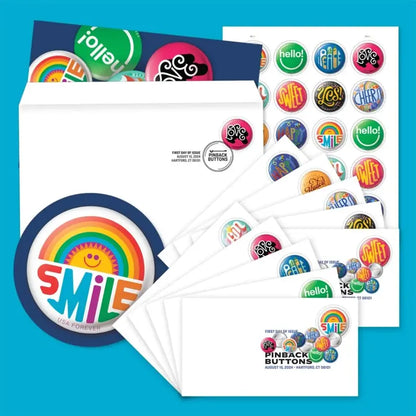 2024 USa Forever Pinback Buttons Stamps