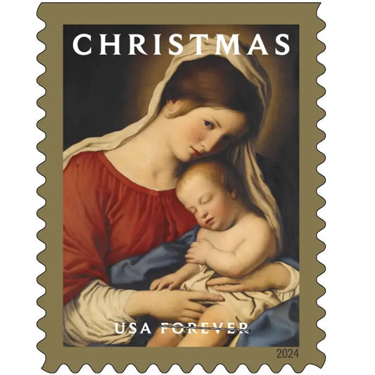2024 USa Forever Christmas Madonna and Child Stamps