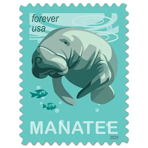 2024 USa Forever Save Manatees Stamps