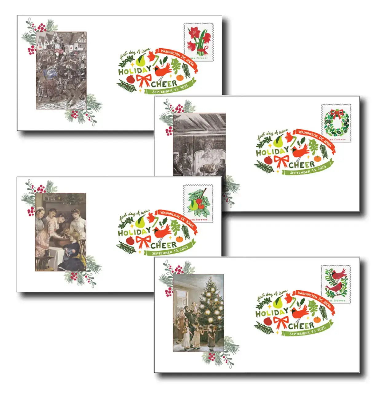 2025 USa Forever Holiday Cheer Stamps
